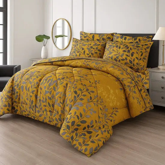 Marium Noor Winter Quilt/Razai Set WR-2518 (Heavy polyester Filling) - Hania Textile