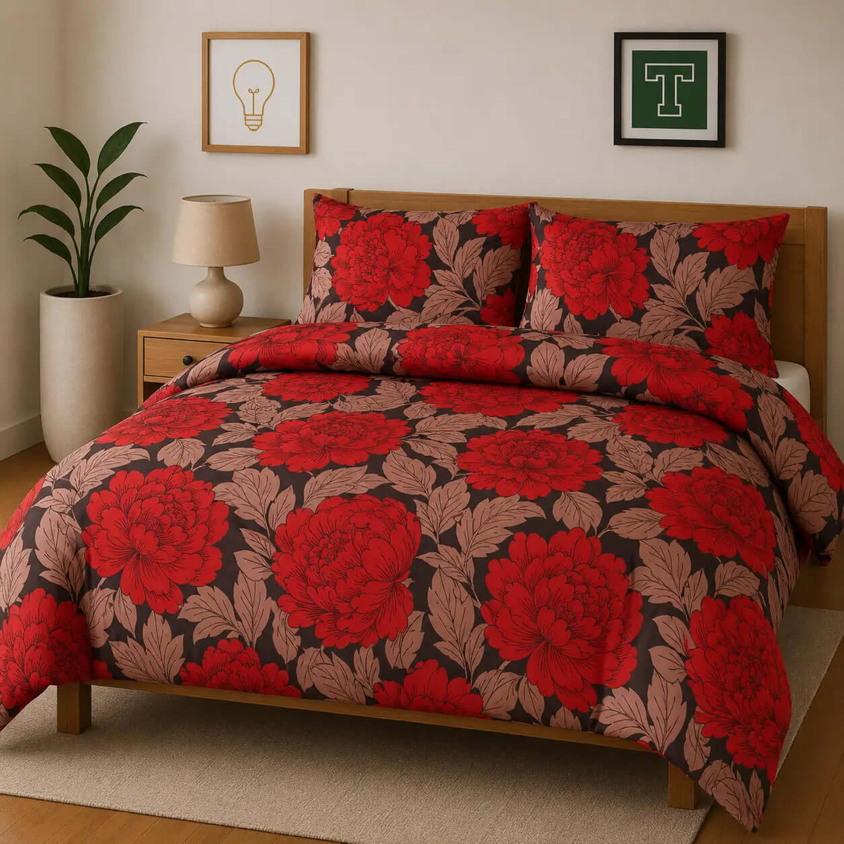 Bedding Set 3-Piece Cotton for Everyday Comfort.Hania Textile