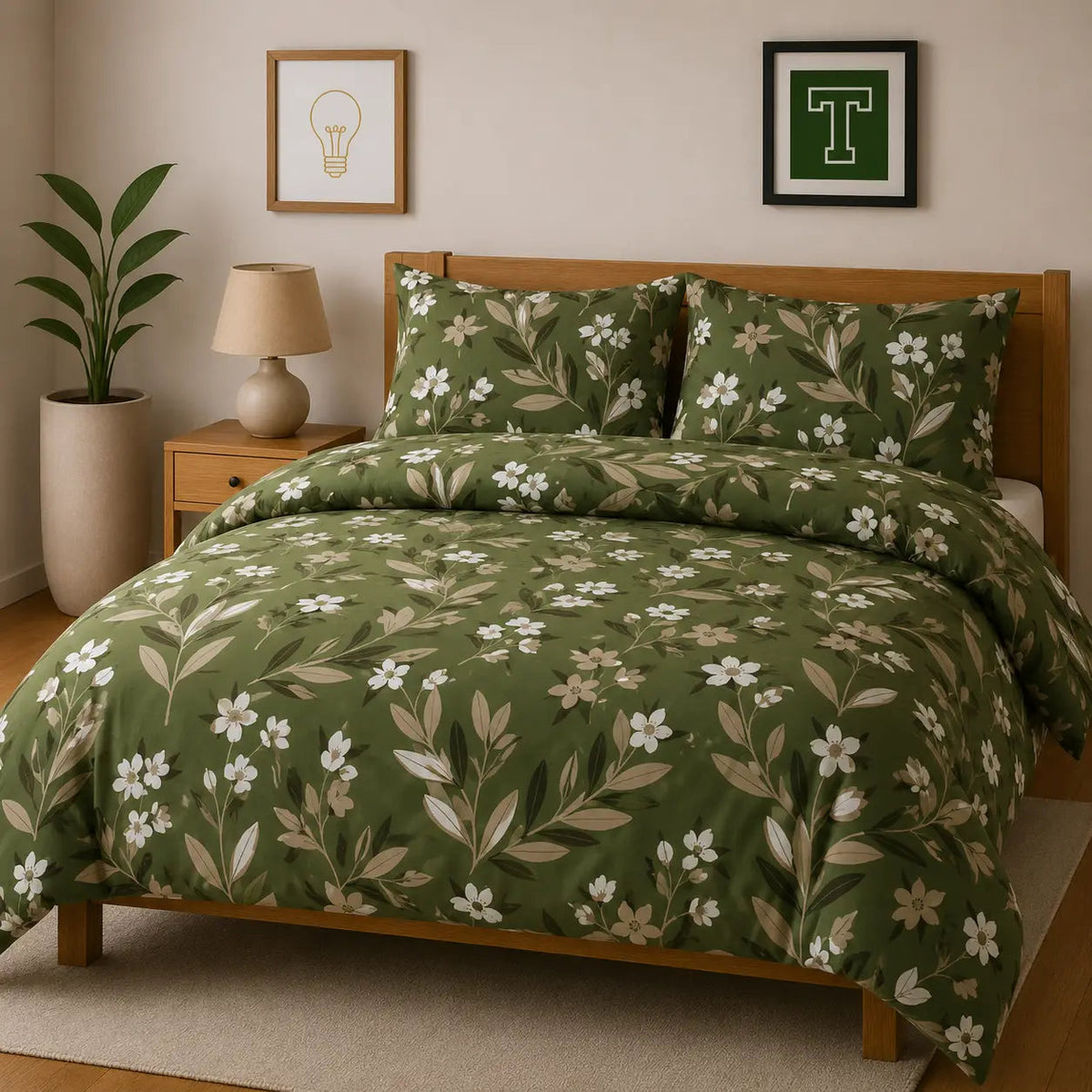Bedding Set 3-Piece Cotton for Everyday Comfort.Hania Textile