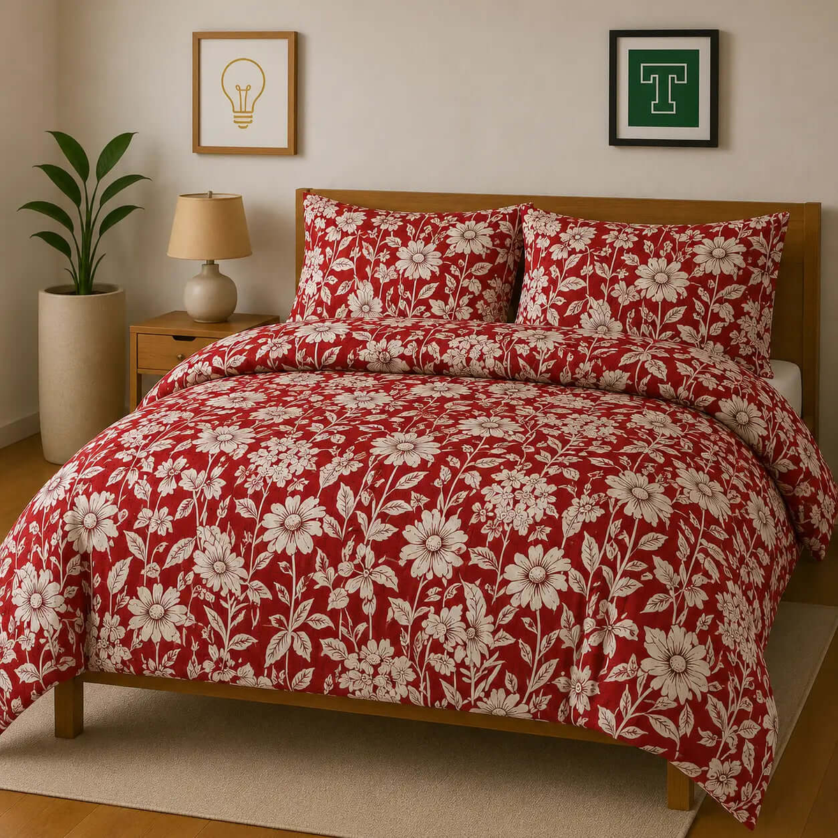 Bedding Set 3-Piece Cotton for Everyday Comfort.Hania Textile
