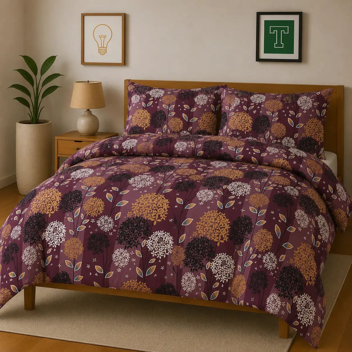 Bedding Set 3-Piece Cotton for Everyday Comfort.Hania Textile