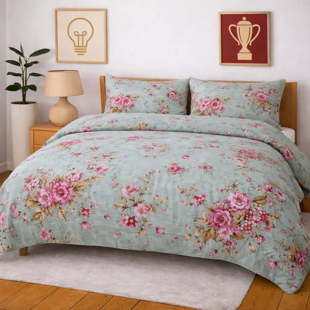 3pc Cotton Bedsheet Set WF-328 - Hania TextileHania Textile