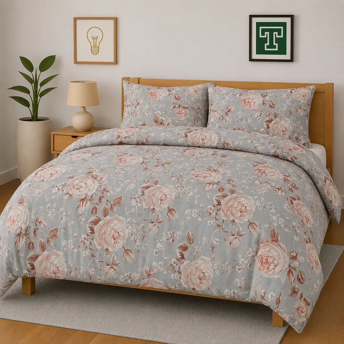Bedding Set 3-Piece Cotton for Everyday Comfort.Hania Textile