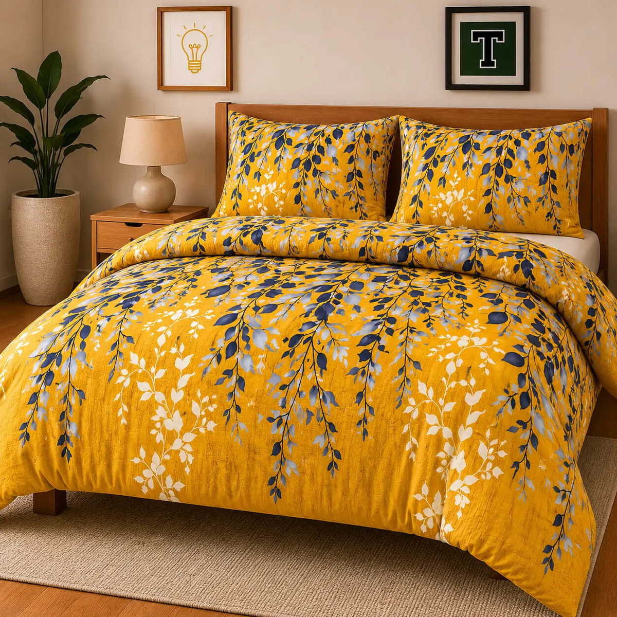 Bedding Set 3-Piece Cotton for Everyday Comfort.Hania Textile