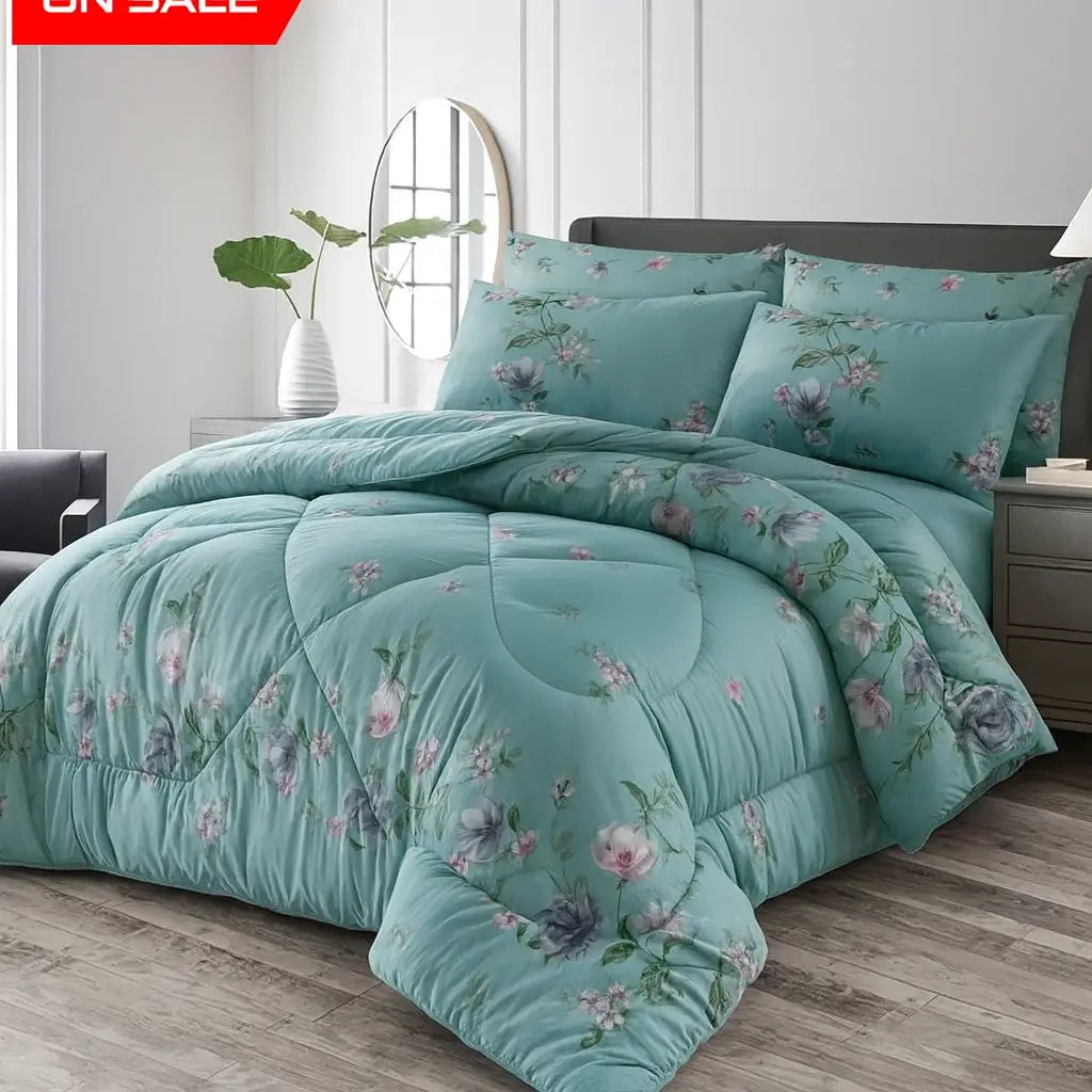Salma Hassan Winter Quilt/Razai Set WR2548 (Heavy polyester Filling) Hania Textile