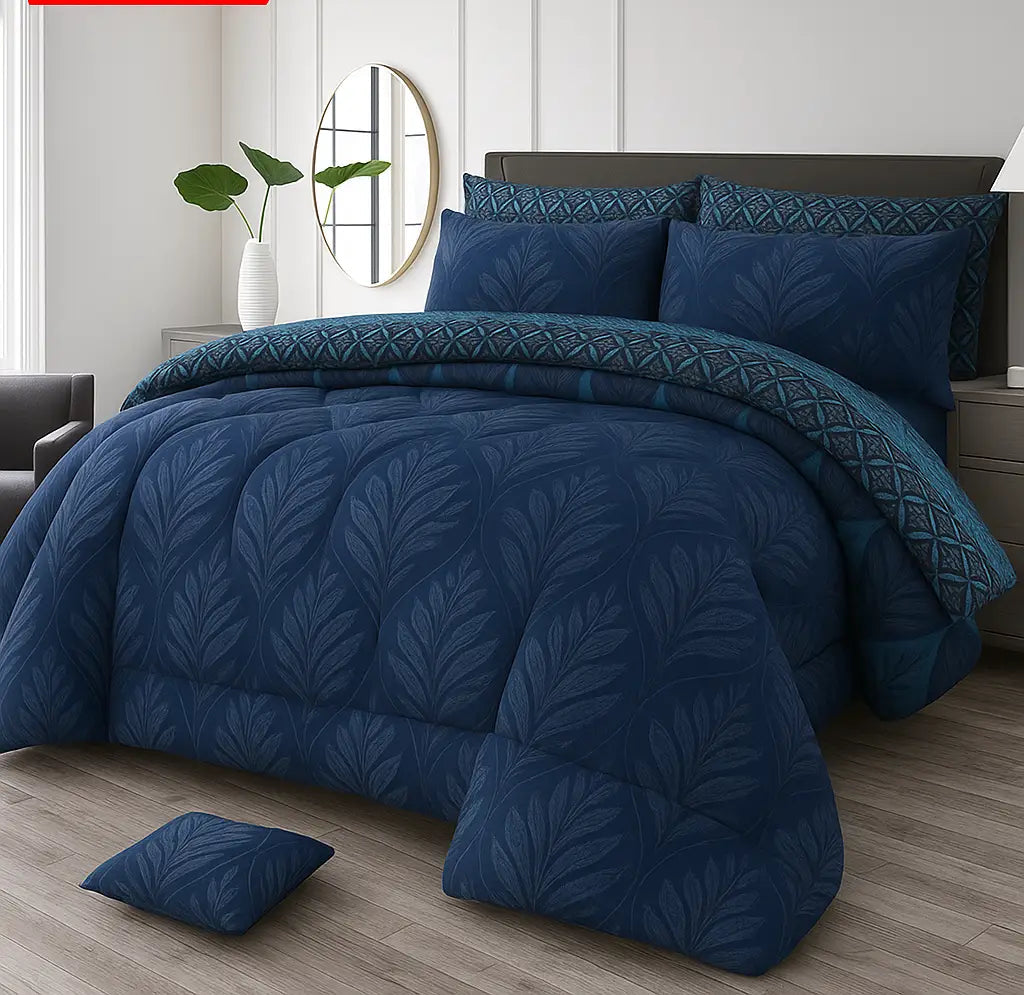 Winter Quilt/Razai Set WR-2556 (Heavy polyester Filling) - Hania Hania Textile