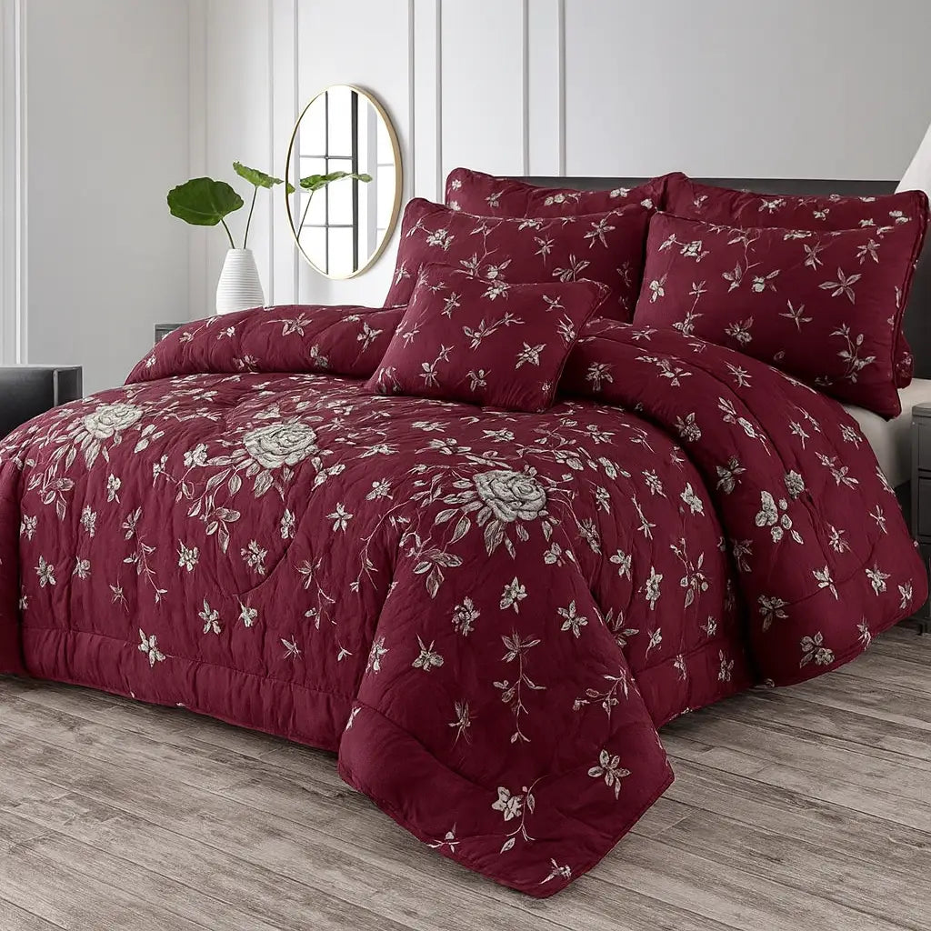Ghana Ali Winter Quilt/Razai Set WR-2544 (Heavy polyester Filling) - Hania Textile