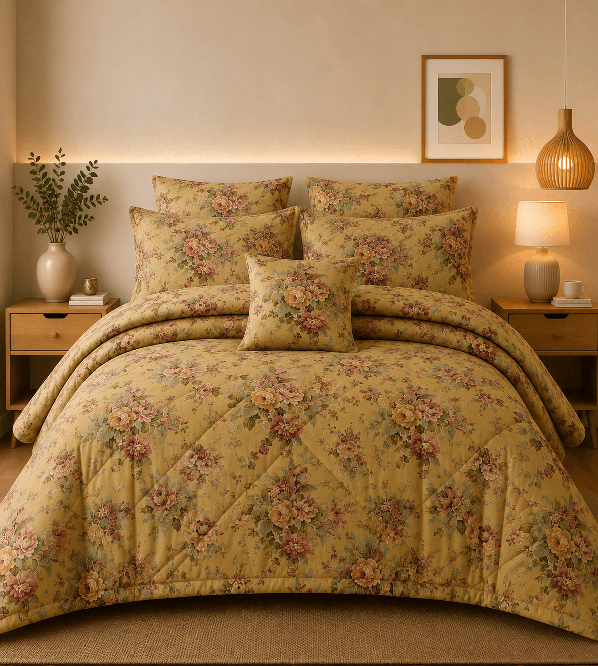 Mariam Noor 7 Pcs comforter Set SR - 916 - Hania Textile