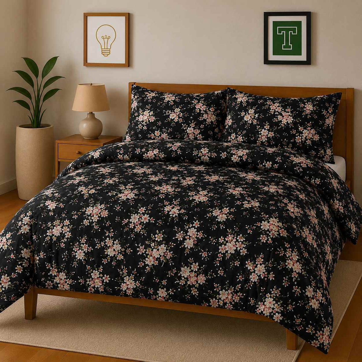 Bedding Set 3-Piece Cotton for Everyday Comfort.Hania Textile