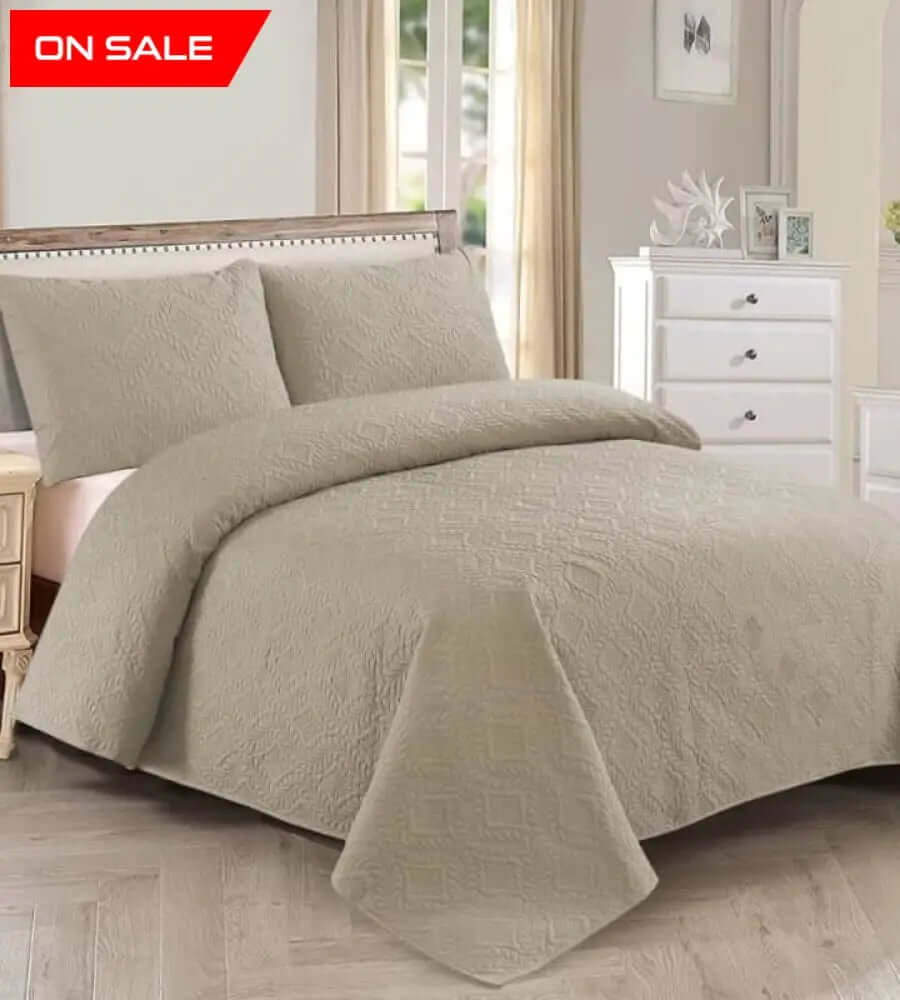 Bedding Set: 3-Piece Cotton Bedspread for Everyday ComfortHania Textile