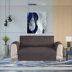 Cotton Quilted Sofa Cover ﹙ Brown ﹚ Quilts & Comforters