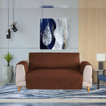 Cotton Quilted Sofa Cover﹙ Copper Brown ﹚ Quilts & Comforters