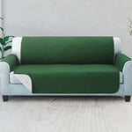 Cotton Quilted Sofa Cover ﹙ Green ﹚ Quilts & Comforters