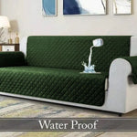 Waterproof Cotton Quilted Sofa Cover ﹙ Green ﹚ Quilts & Comforters