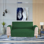 Cotton Quilted Sofa Cover ﹙ Green ﹚ Quilts & Comforters