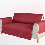 Cotton Quilted Sofa Cover ﹙ Maroon ﹚ Quilts & Comforters