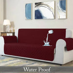 Waterproof Cotton Quilted Sofa Cover ﹙ Maroon ﹚ Quilts & Comforters