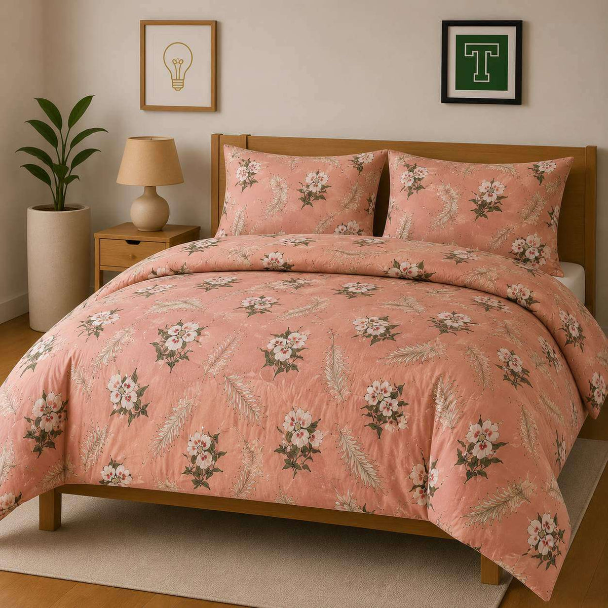 Bedding Set 3-Piece Cotton for Everyday Comfort.Hania Textile