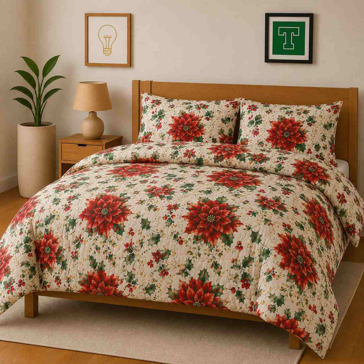 Bedding Set 3-Piece Cotton for Everyday Comfort.Hania Textile