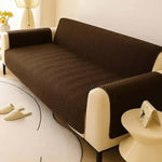 Sofa Cover:Zig Zag Ultrasonic Quilted Design(Chocla Brown)Hania Textile