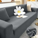 Sofa Cover:Jecquard Mesh Quilted Design﹙Grey﹚Hania Textile