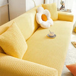Sofa Cover:Jecquard Mesh Quilted Design ( Yellow )Hania Textile