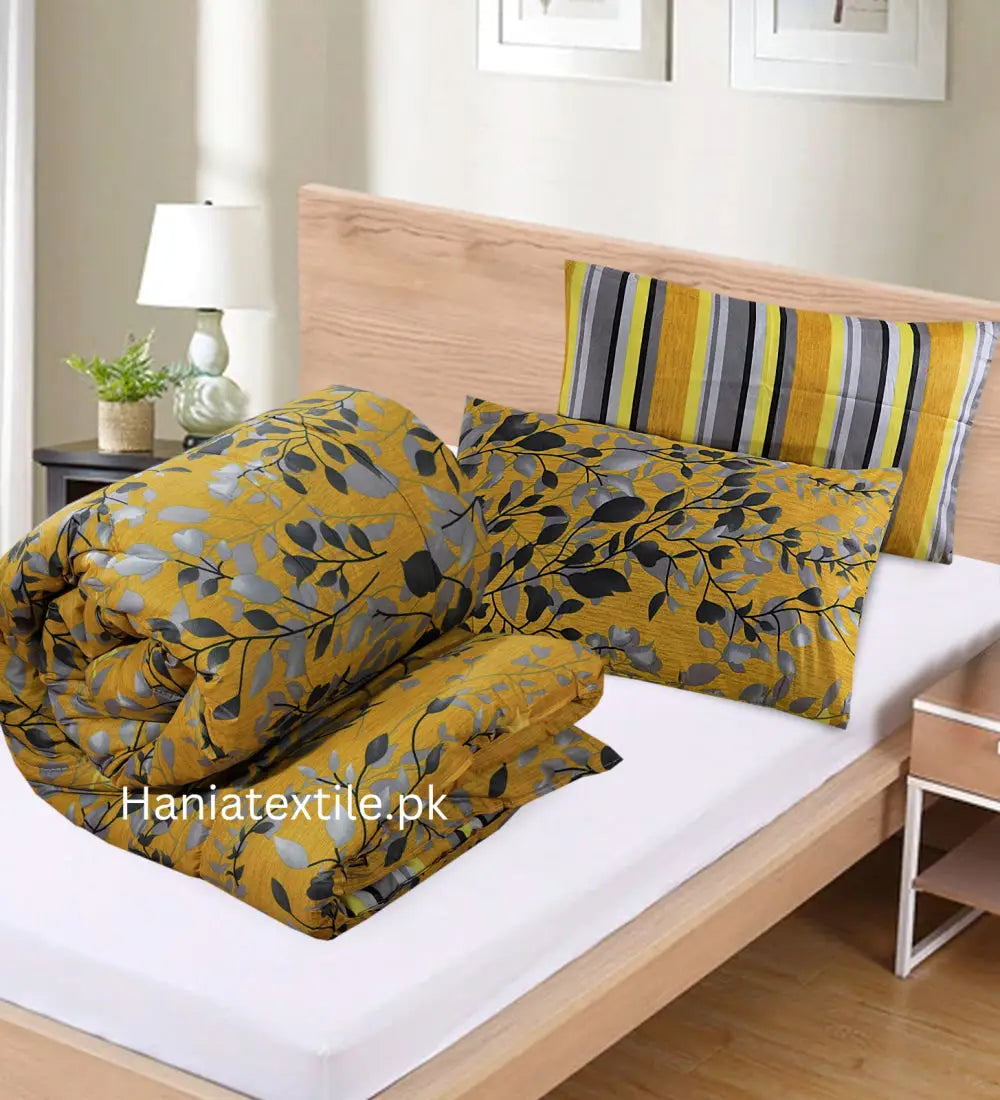 Marium Noor Winter Quilt/Razai Set WR-2518 (Heavy polyester Filling) - Hania Textile