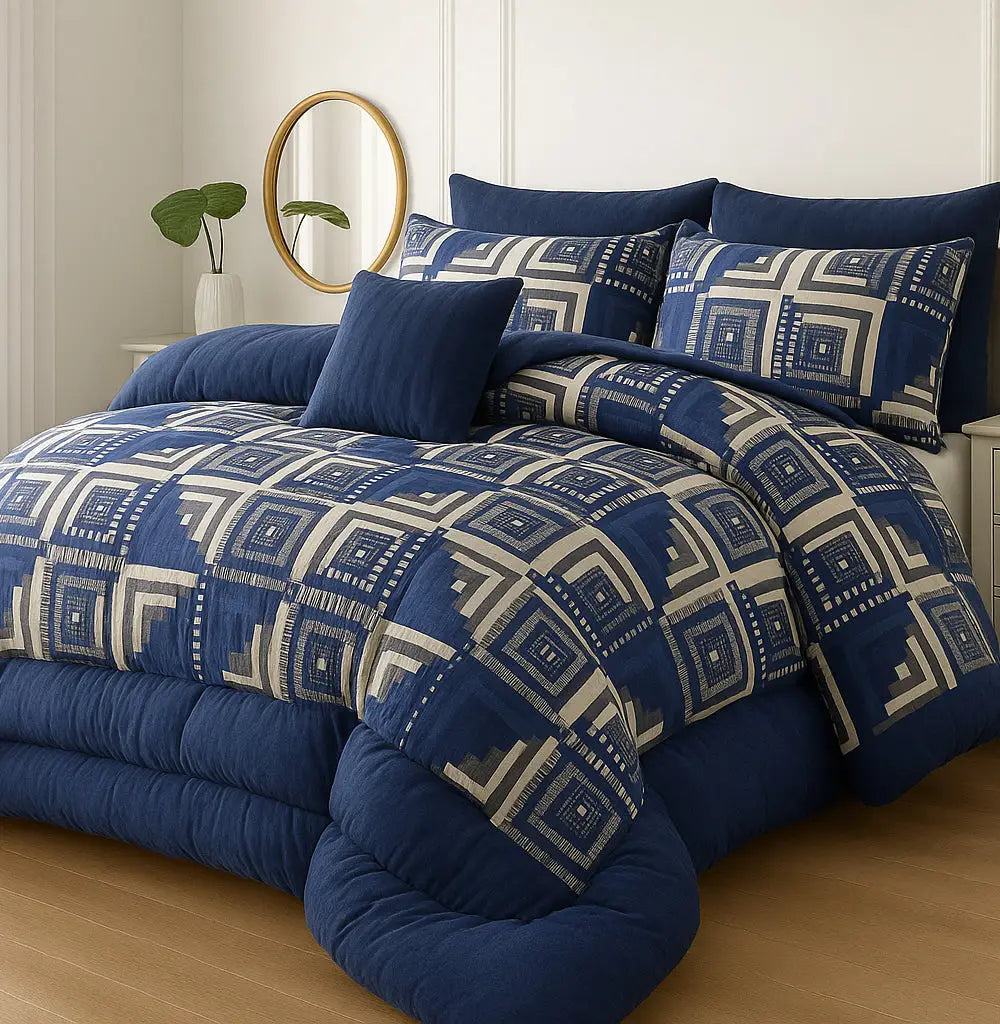 Winter Quilt/Razai Set WR-2532 (Heavy polyester Filling) - Hania Hania Textile