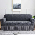 Sofa Cover: Zebra Style Velvet Sofa Design﹙ Grey ﹚Hania Textile